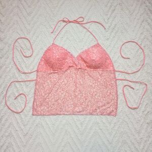 Vintage 90s Y2K Backless Beaded Fairy Halter